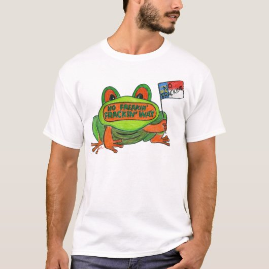 Frackingノースカロライナのカエル無し Tシャツ (正面)