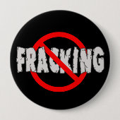 FRACKING無し! 端Fracking 缶バッジ (正面)