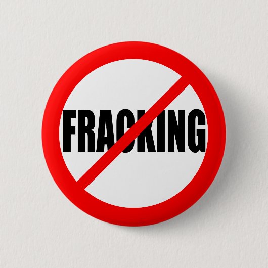 "FRACKING無し" 缶バッジ (正面)