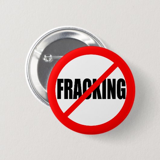 "FRACKING無し" 缶バッジ (正面&裏面)