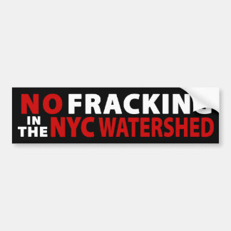 Fracking NYCの分水界のバンパーステッカー無し(黒) バンパーステッカー