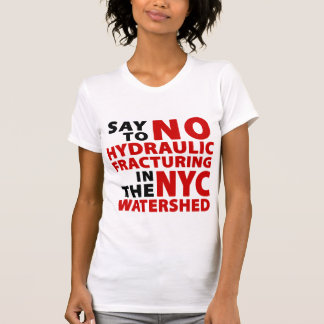 Fracking NYCの分水界の女性無しのT Tシャツ