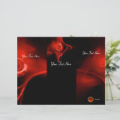 FRACTALバラ明るい赤の黒3折パンフレット (スタンド正面)