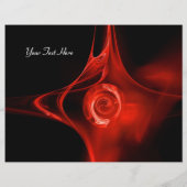 FRACTALバラ明るい赤の黒3折パンフレット (裏面)