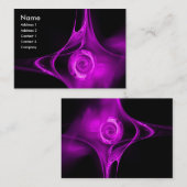 FRACTALバラ1明るいライトパープルブラック 名刺 (正面/裏面)