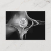 FRACTALバラ1明るい黒と白のグレー 名刺 (裏面)