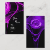 FRACTALバラ3光紫色ブラック 名刺 (正面/裏面)