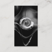 FRACTALバラ3明るい光の白黒グレー 名刺 (裏面)