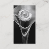 FRACTALバラ3明るい光の白黒グレー 名刺 (裏面)
