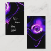 FRACTALバラ3 bright light blue purple violet 名刺 (正面/裏面)