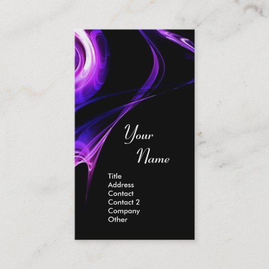 FRACTALバラ3 bright light blue purple violet 名刺 (正面)