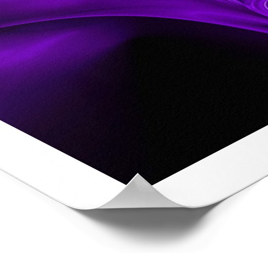 FRACTALバラ、紫 ポスター (角)