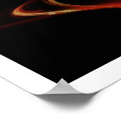 FRACTALバラ、赤緑の青 ポスター (角)