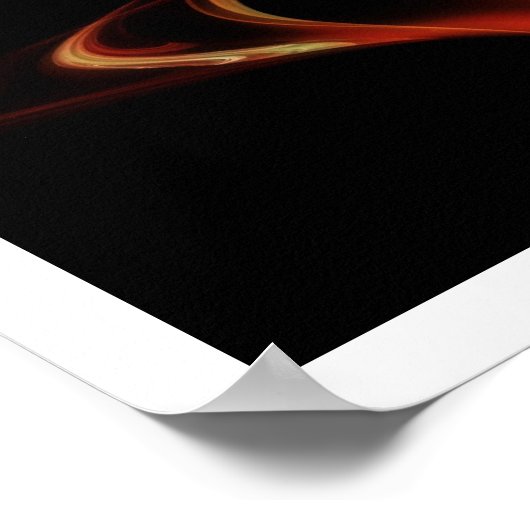 FRACTALバラ、赤緑の青 ポスター (角)