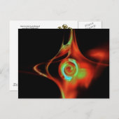 FRACTALバラ、赤緑の青 ポストカード (正面/裏面)