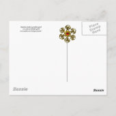 FRACTALバラ、赤緑の青 ポストカード (裏面)