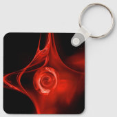 FRACTALバラ、赤 キーホルダー (裏面)
