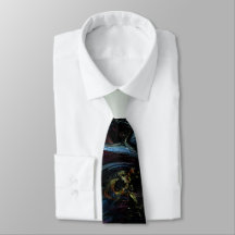 Fractal 3D Sci fi futuristic Tie