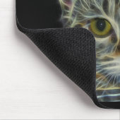 fractal-681584 CAT DIGITAL FLAMES ART BACKGROUND W マウスパッド (コーナー)