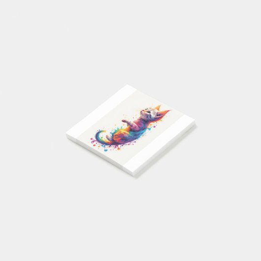 Fractal Abstract Kitten ポストイット (アングル)