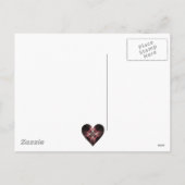 Fractal Art Heart Red and Black Happy Valentine's シーズンポストカード (裏面)