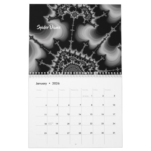 Fractal Art of Shelli Fitzpatrick第2巻 カレンダー (1月 2026)