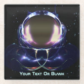 Fractal Astronaut ガラスコースター (正面)