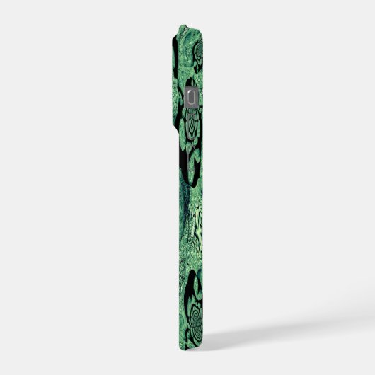 Fractal Bloom – Botanical Vortex iPhoneケース (左側面)