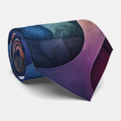 Fractal Blue Violet Orange Pink ネクタイ (ロール)