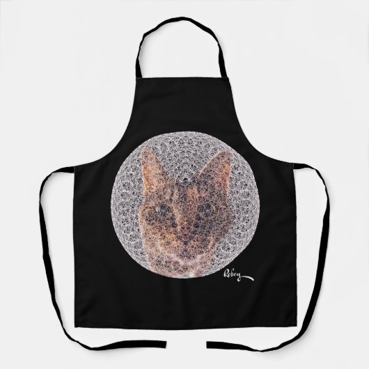 Fractal Female Feline by Rofey エプロン (正面)