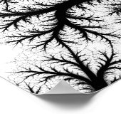 Fractal Filigree Flow Decoupage Template Line Art ポスター (角)