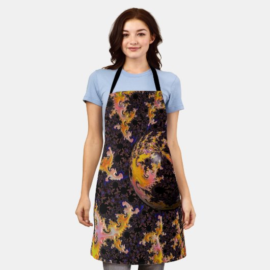 Fractal Firestorm Sphere エプロン (着用した状態)