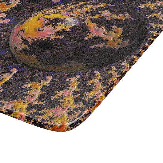 Fractal Firestorm Sphere カッティングボード (角)