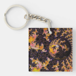Fractal Firestorm Sphere キーホルダー