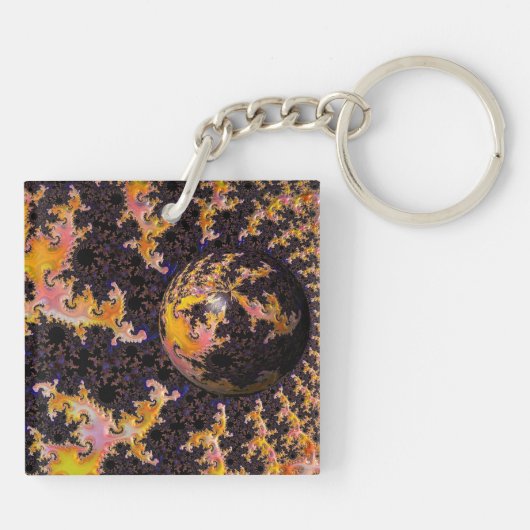 Fractal Firestorm Sphere キーホルダー (裏面)