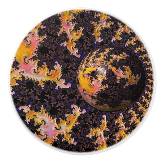 Fractal Firestorm Sphere セラミックノブ (正面)