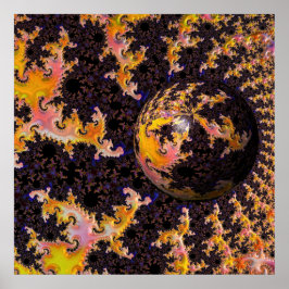 Fractal Firestorm Sphere ポスター