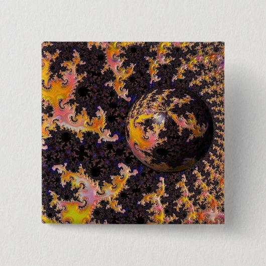 Fractal Firestorm Sphere 缶バッジ (正面)