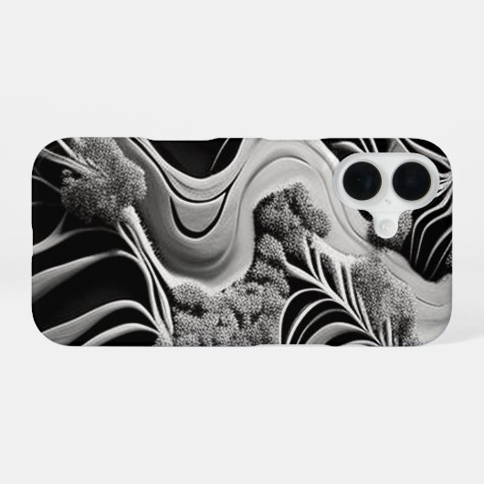 Fractal Flow iPhone 16ケース (裏面横)
