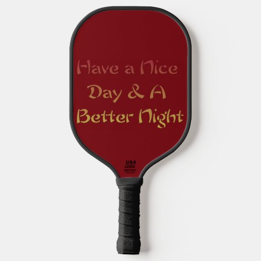 Fractal Gratitude Sports Paddle: Nice Day Energy P ピックルボールラケット (裏面)