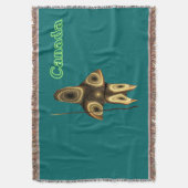 Fractal Inuit Hunter – カナダ スローブランケット (正面縦)