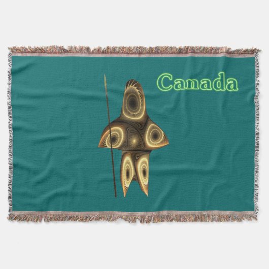 Fractal Inuit Hunter – カナダ スローブランケット (正面)