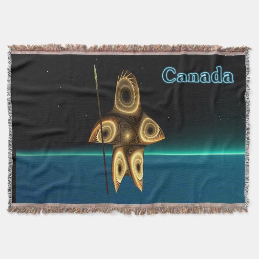Fractal Inuit Hunter – カナダ スローブランケット (正面)