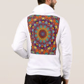 Fractal Kaleidoscope Mandala Pattern-64351 パーカ (裏面)