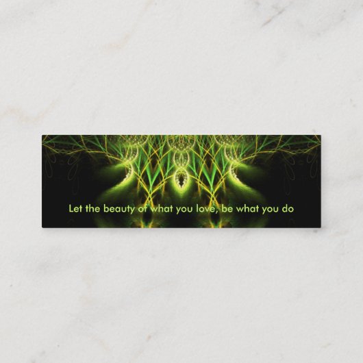 Fractal Lotusプロファイルカード スキニー名刺 (裏面)