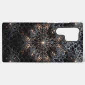 Fractal Mandala Cosmic Starburst Samsung S22 Ultra Samsung Galaxyケース (裏面横)