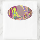 Fractal Mermaidファンタジーシール 楕円形シール (バッグ)