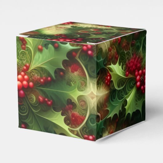 Fractal Mistletoe Favor Box フェイバーボックス (正面サイド)