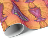 Fractal Pattern Pink Orange Purple Green Shades ~  ラッピングペーパー (ロールコーナー)