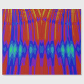 ~ Fractal Pattern Red Blue Orange Shades ~   ラッピングペーパー (フラット)